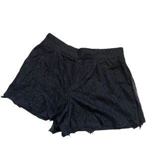 NWOT SYLK Black Lace Loose Fit Elastic Waist High Rise Short M